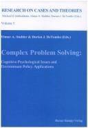 Complex problem solving by Dorien J. DeTombe, Elmar A. Stuhler