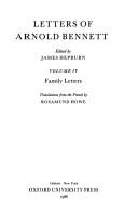 Cover of: Letters of Arnold Bennett: Volume IV: Family Letters