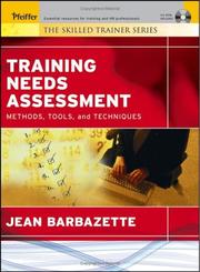 Training needs assessment by Jean Barbazette