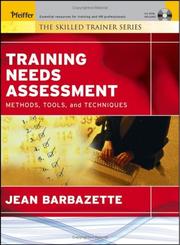 Cover of: Training needs assessment by Jean Barbazette