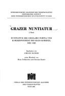 Cover of: Nuntiatur des Girolamo Portia und Korrespondenz des Hans Kobenzl: 1592-1595