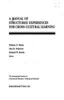 Cover of: A manual of structured experiences for cross-cultural learning