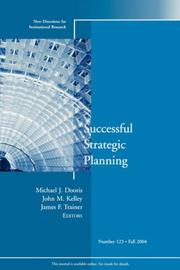 Cover of: Successful Strategic Planning  by Michael Dooris, John Kelley, James F. Trainer