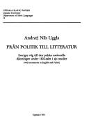 Cover of: Från politik till litteratur: Sveriges väg till den polska nationella diktningen under 1800-talet i sju studier