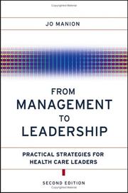 Cover of: From Management to Leadership by Jo Manion
