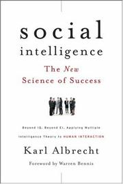 Cover of: Social Intelligence: The New Science of Success