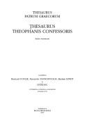 Thesaurus Theophanis confessoris : index nominum by P. A. Yannopoulos, Bernard Coulie