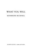 Cover of: What you will