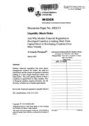 Cover of: Liquidity black holes and why modern financial regulation in developed countries is making short-term capital flows to developing countries even more volatile