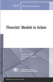 Cover of: Theorists' Models in Action: New Directions for Evaluation (J-B PE Single Issue (Program) Evaluation)