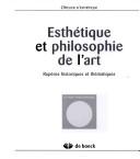 Cover of Esthtique et philosophie de l'art by [name missing]