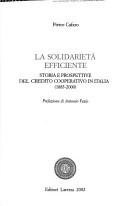 Cover of: La solidarietà efficiente: storia e prospettive del credito cooperativo in Italia : 1883-2000