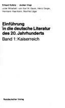 Cover of: Einführung in die deutsche Literatur des 20.