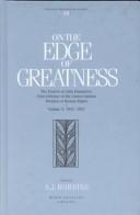 Cover of: On the edge of greatness by John P. Humphrey