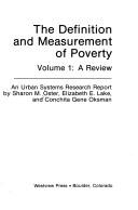 Cover of: definition and measurement of poverty