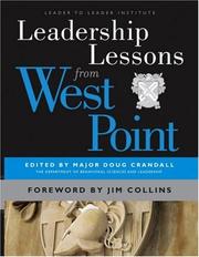 Cover of: Leadership Lessons from West Point (J-B Leader to Leader Institute/PF Drucker Foundation)