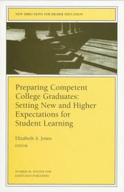 Cover of: Preparing Competent College Graduates: Setting New and Higher Expectations for Student Learning: New Directions for Higher Education (J-B HE Single Issue Higher Education)