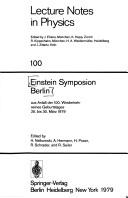 Cover of: Einstein Symposion, Berlin by Einstein Symposion Berlin 1979.