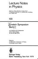 Front cover of Einstein Symposion, Berlin by Unknown