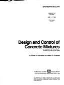 Cover of: Design and control of concrete mixtures