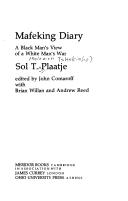 Cover of: Mafeking diary by Sol T. Plaatje