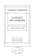 Cover of: LLOYD'S OF LONDON:A REPUTATION AT RISK. by 