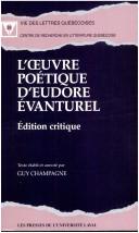 Cover of: œuvre poétique d'Eudore Evanturel: édition critique