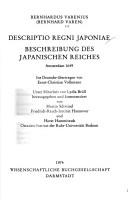 Cover of: Descriptio regni Japoniae = by Bernhardus Varenius