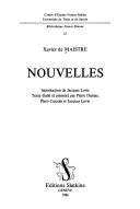 Cover of: Nouvelles by Xavier de Maistre