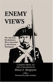 Cover of: Enemy views: the American Revolutionary War as recorded by the Hessian participants