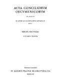 Cover of: Acta conciliorum oecumenicorum sub auspiciis Academiae Scientiarum Bavaricae edita, series secunda. by 