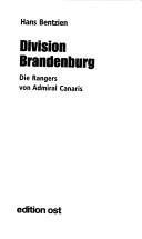 Cover of: Division Brandenburg by Hans Bentzien