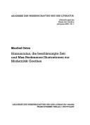 Cover of: Homunculus, die beschleunigte Zeit und Max Beckmanns Illustrationen zur Modernität Goethes by Manfred Osten