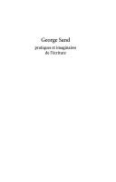 Cover of: George Sand: pratiques et imaginaires de l'écriture : actes