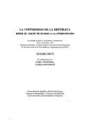 Cover of: La Universidad de la República desde el golpe de estado a la intervención by Alvaro Rico