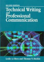 Cover of: Technical writing and professional communication