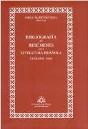 Cover of: Bibliografía en resúmenes de la literatura española: artículos [1995]