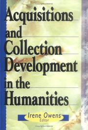 Cover of: Acquisitions and Collection Development in the Humanities (The Acquisitions Librarian Series, No. 17/18) (The Acquisitions Librarian Series, No. 17/18)