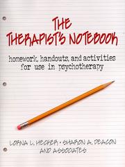 Cover of: The therapist's notebook: homework, handouts, and activities for use in psychotherapy