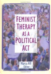 Cover of Feminist therapy as a political act