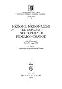 Nazione, nazionalismi ed Europa nell'opera di Federico Chabod by Pier Giorgio Zunino