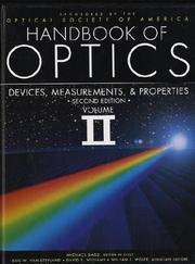 Cover of: Handbook of Optics, Vol. 2 by Optical Society Of America