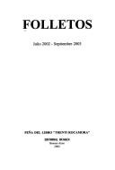 Cover of: Folletos: julio 2002- septiembre 2003 : peña del libro Trenti Rocamora.