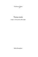 Cover of: Textus testis: lingua e cultura poetica delle origini