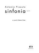 Cover of: Sinfonia, 1923 by Antonio Pizzuto