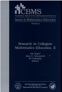 Cover of: Research in collegiate mathematics education by Ed Dubinsky, Alan H. Schoenfeld, Jim Kaput, editors ; Thomas Dick, managing editor.