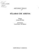 Cover of: Sílabas de arena
