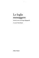 Cover of: Le foglie messaggere: scritti in onore di Giorgio Manganelli