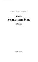 Cover of: Adam Oehlenschläger: et essay