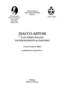 Cover of: Isacco Artom e gli Ebrei italiani dai risorgimenti al fascismo by a cura di Aldo A. Mola ; prefazione di Luigi Florio.